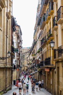 Alley in the historic centre, San Sebastian, Donostia, Basque Country, Northern Spain, Spain