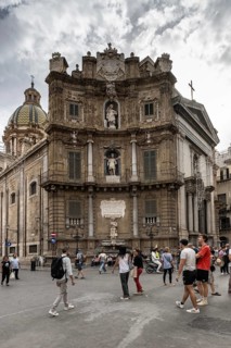 Palermo Old Town, Quattro Canti, Sicily, Italy