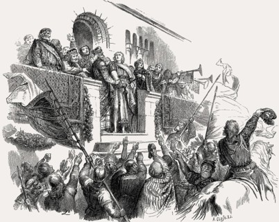 Coronation of Conrad I, called the Younger, 911, king of East Francia