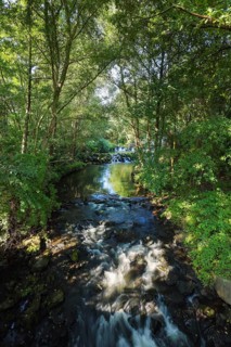 Dorsten, North Rhine-Westphalia, Germany - Hammbach shortly in front of it flows into the Lippe