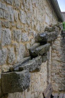 Medieval stone gutter, La Cavalerie, Aveyron, France