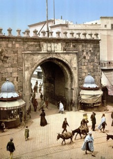 The French Tor, Tunis, Tunisia, c. 1895, Historical, digitally restored reproduction from a 19th