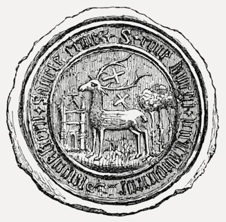 The coat of arms of the Canongate, Edinburgh, Scotland, 18th century