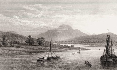 Ben Lomond, from Dumbarton, Edinburgh, Scotland, 19th century, from Modern Athens by Th. H.