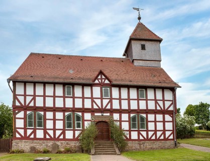 Huguenot church Carlsdorf, Schöneberg, Hofgeismar, Weserbergland, Hesse, Germany