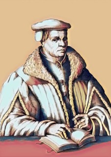 Thomas Müntzer, 1489 – 1525, German preacher and theologian, digitally edited after a print by