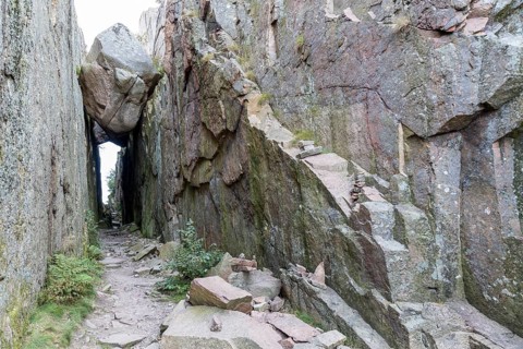 The famous Kungsklyfta divide in Vetteberg, the filming location for Ronja the Robber's Daughter is