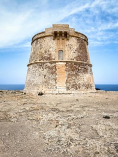 Torre de Punta Prima defence defence tower, Es Pujols, Formentera, Balearic Islands, Spain