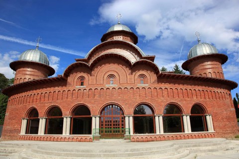 Tomb for the Romanian royal family, mausoleum at the monastery and cathedral of Curtea de Arges,