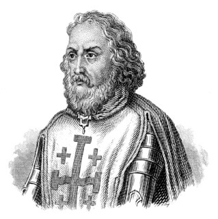 Portait of Godfrey of Bouillon, ca. 1060 - 1100, a medieval Frankish knight and a leader of the