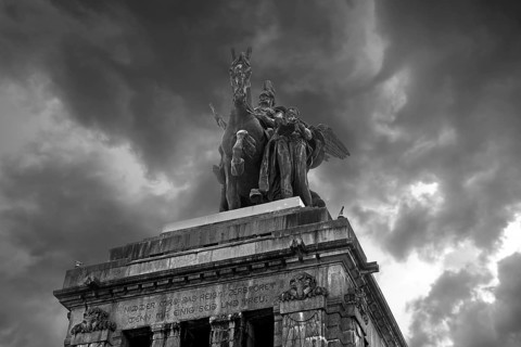 Kaiser Wilhelm I Monument 1897, Deutsches Eck, Koblenz, Rhineland-Palatinate, Germany