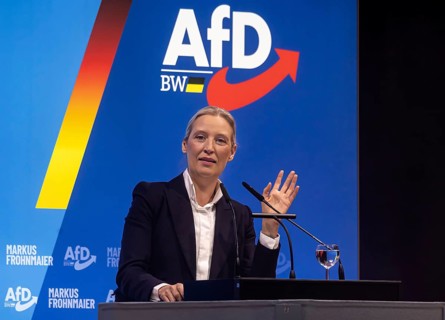 Alice Weidel, co-chair of the parliamentary group of the right-wing populist and far-right
