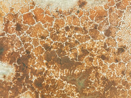 Salt marsh at the Skeleton Coast. Aerial view. Drone shot. Dorob National Park, Namibia