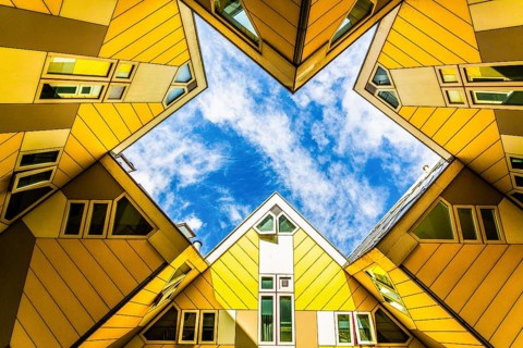 Cube houses from 1984, architect Piet Blom, Rotterdam, the Netherlands