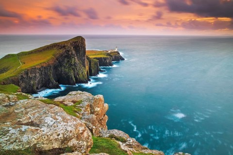 Neist Point Lighthouse is located on Neist Point, on the Isle of Skye, Scotland. It was built in