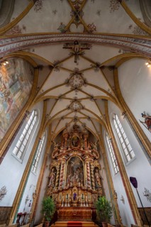 Baroque high altar, around 1676, church of the Assumption of Mary, late Gothic hall church, Erlach