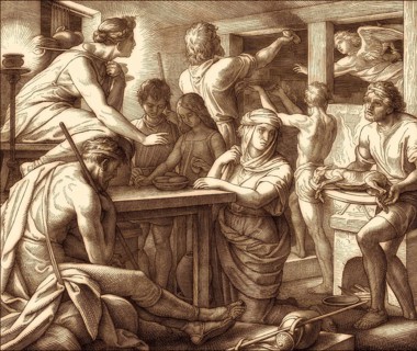 The Passover and Death of the Firstborn, Old Testament, by Julius Schnorr von Carolsfeld, 1860