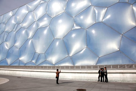 Beijing, CHN, 22.02.09 - The Water Cube National Swimming Center at the Summer Olympics Park in