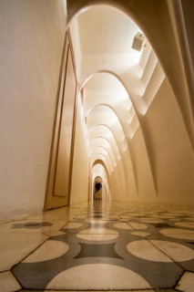 Interior of Casa Batllo modernism design by Antoni Gaudi, old town, barcelona, spain