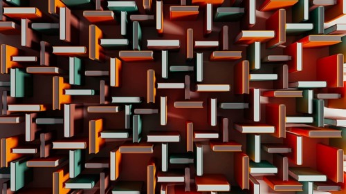 Bright books stand out among darker volumes, inviting exploration and learning in a unique library
