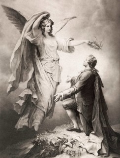 Goethe's Muse, Johann Wolfgang von Goethe, a German poet, after Wilhelm von Kaulbach