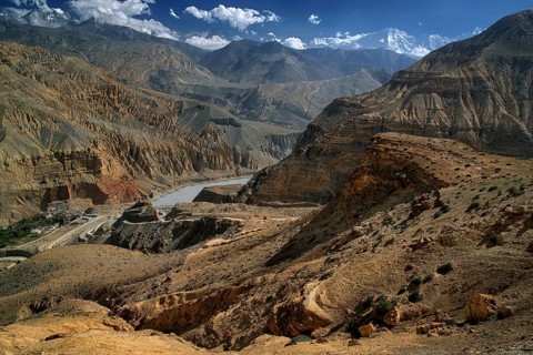 Nepal. Landlocked country in the Himalayas, mustang, mountains, Kali Gandaki gorge