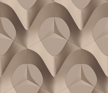 3D pattern of brown color and wood material in the form of hexagon tiles volumetric shape of
