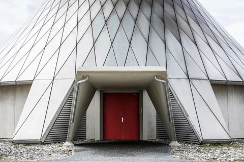 Radarstation, antennas der earth station Raisting, Upper Bavaria, Bavaria, Germany