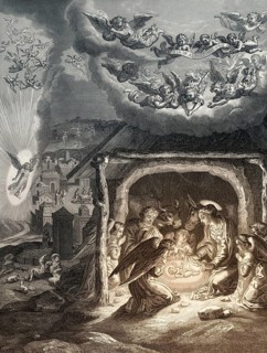 The Birth of Jesus Christ, 1853, Steel engraving digitally restored