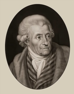 Portrait of Friedrich Gottlieb Klopstock, 1724, 1803, German poet, digitally edited