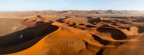 Aerial view of sand dunes in the Namib Desert, Namib Naukluft Park, Namibia