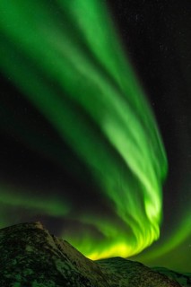 Northern Lights (Aurora borealis), Söröya, Finnmark, Norway, December 2018