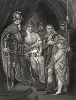 John Balliol, 1250-1314, König der Schotten, Kapitulation vor Edward I. von England, 1296