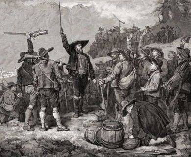 Meeting of the freedom, fighter, Andreas Hofer, Tyrolean Rebellion, 1809