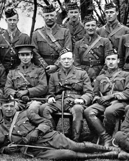 Churchill as commander of the Royal Scots Fusiliers in the First World War on the Western Front,