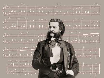 Johann Baptist Strauss II, 1825 – 1899, Austrian composer and violinist, 1879, digitally edited,