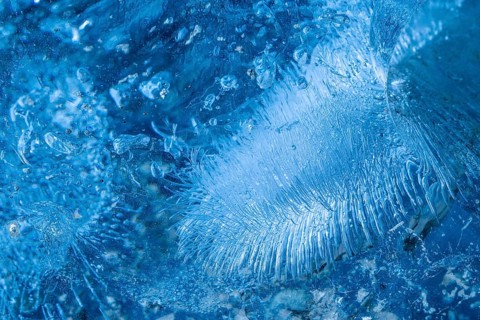 Structures in glacial ice, ice cave, glaciers, Vatnajökull, winter, Iceland, Scandinavia