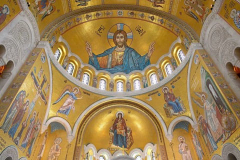 Church of Saint Sava or Temple of Saint Sava orthodox church, Interior, Belgrade, Serbia