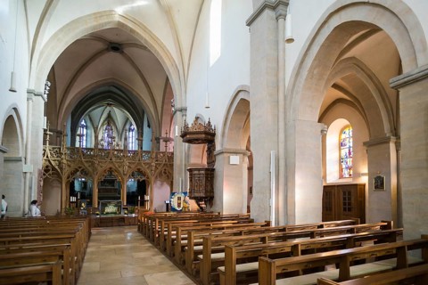 Interior view, St. Stephen's Cathedral, Breisach am Rhein, Kaiserstuhl, Breisgau,