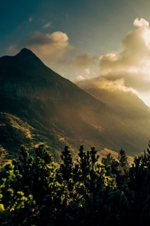 Hahntennjoch pass road in Tyrol in Lechtal, Austria