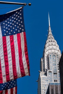 Chrysler building, skyscraper, skyscraper, historic, national flag, strs stripes, history,