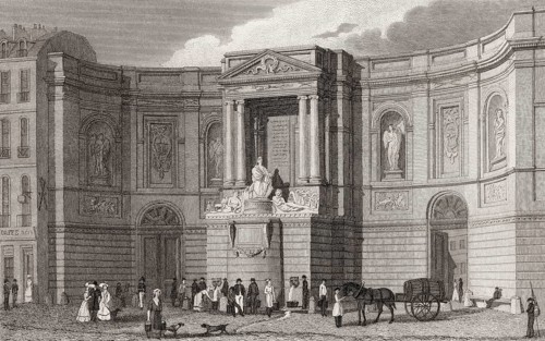 The Fontaine des Quatre-Saisons, Paris, antique steel engraved print, 1831