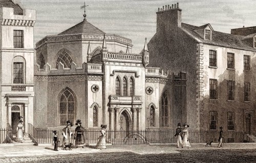 St George's Chapel, York Place, Edinburgh, Scotland, 19th century, from Modern Athens by Th. H.