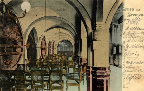 Historical postcard around 1900, Bremen, Germany, reproduction of a postcard, historical