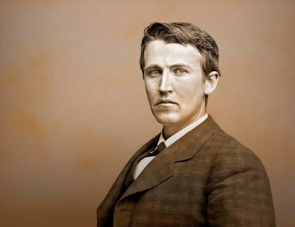 Thomas Alva Edison, 1847, 1931, American inventor, digitally edited according to a photography by