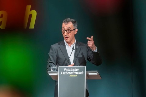 Political Ash Wednesday of the Green Party in Biberach. In focus: election campaign for the state