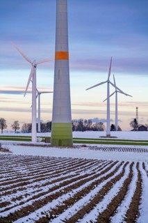 Wind farm, north of Lichtenau, self-proclaimed energy town, over 190 wind turbines and over 1200