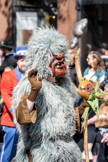Participants dressed up as jesters from the guest canton of Schwyz, jesters' symposium of the