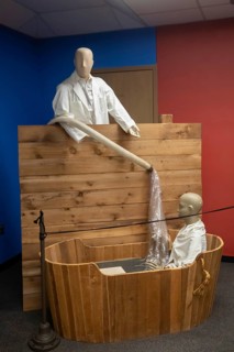 St. Joseph, Missouri - The Glore Psychiatric Museum. An exhibit of early psychiatric treatments,