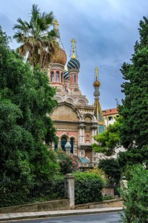 Russian Orthodox Church in the historic city centre of Sanremo, Province of Imperia, Liguria, Italy